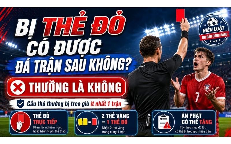 Can a player play in the next match after receiving a red card? Rules players need to know. 1 image 24